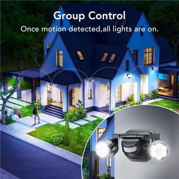Motion Sensor Outdoor Lights,AC Smart WiFi Flood Lights Outdoor LEDSecurityLight - Picture 5 of 6